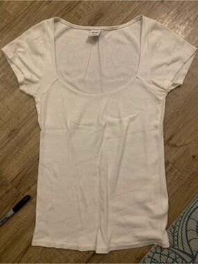 TNA Square Neck Ribbed T-shirt